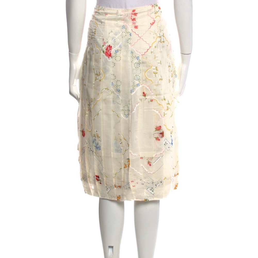 Tory Burch Floral Cream Skirt